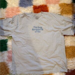 Blue Lonely Ghost Graphic T-Shirt